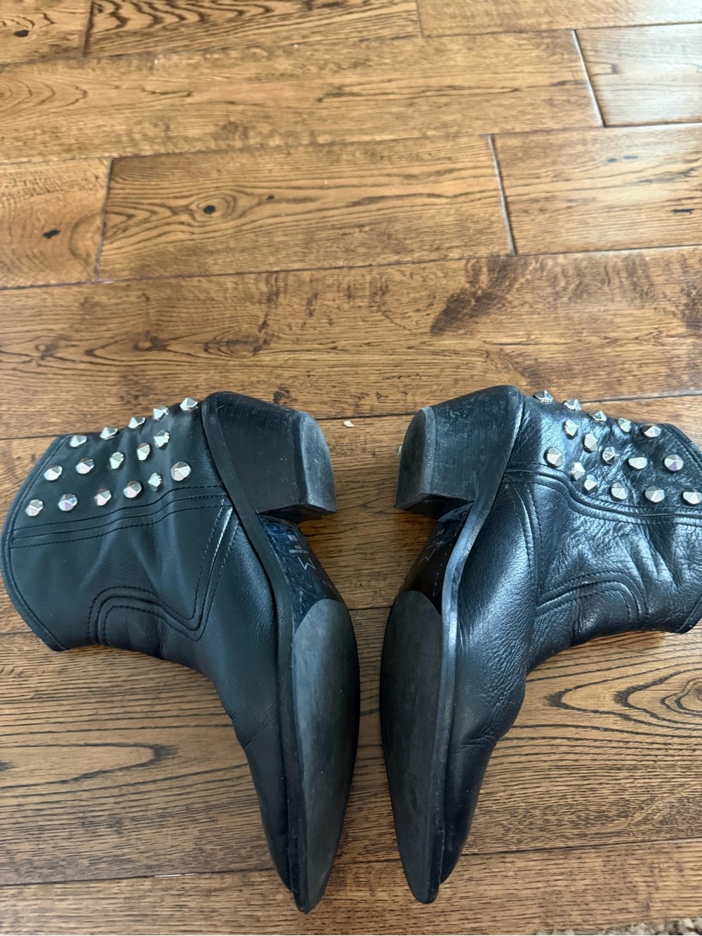 Marc Fisher LTD Baily studded western booties in black leather 6.5 women’s - Picture 4 of 6